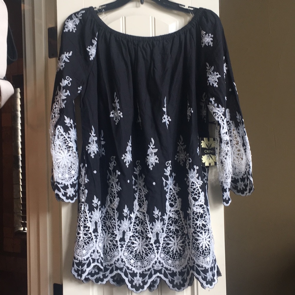 Off the shoulder mini dress